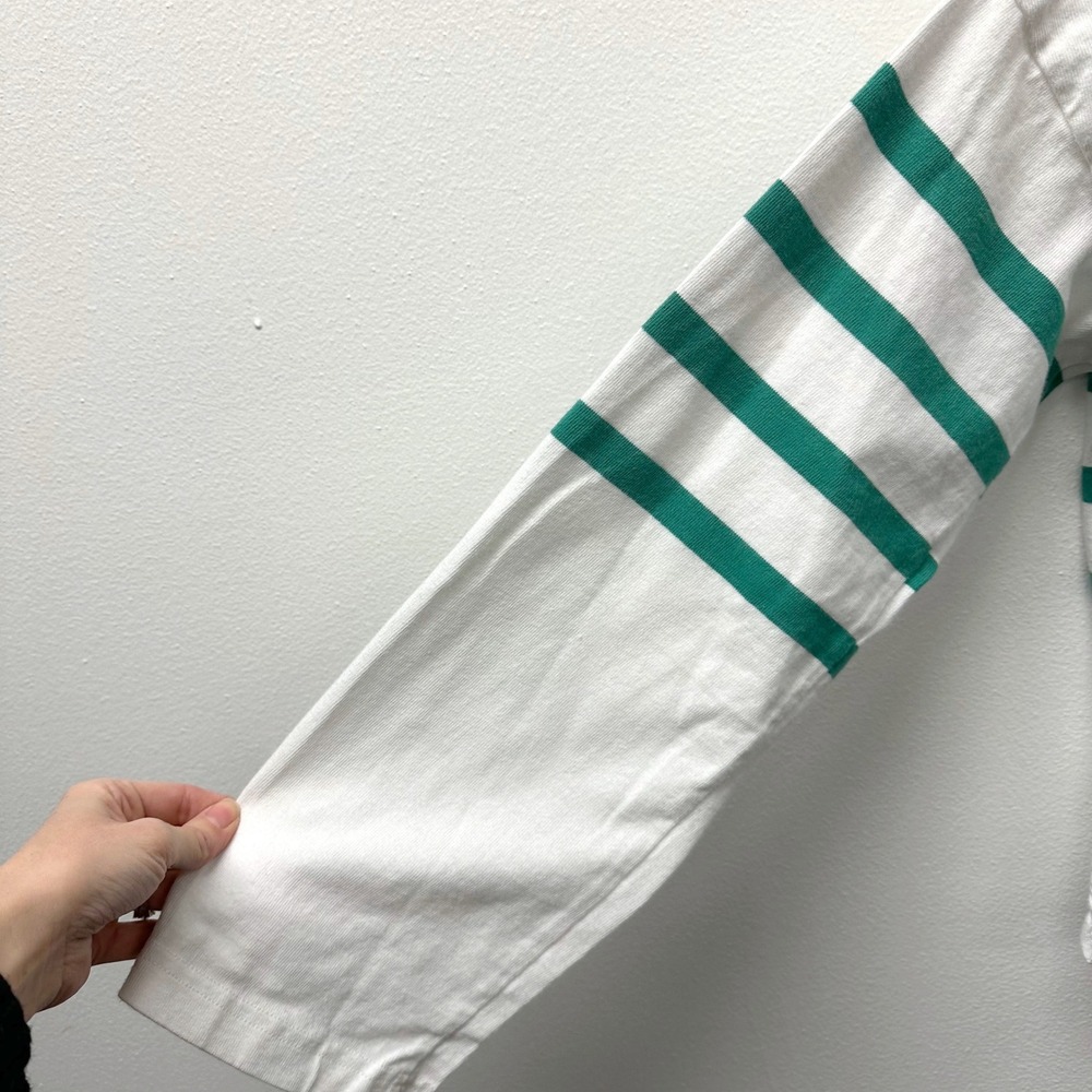 Faherty Sport Jersey Long-sleeve T-shirt In Green Cape May Stripe M - Picture 3 of 7